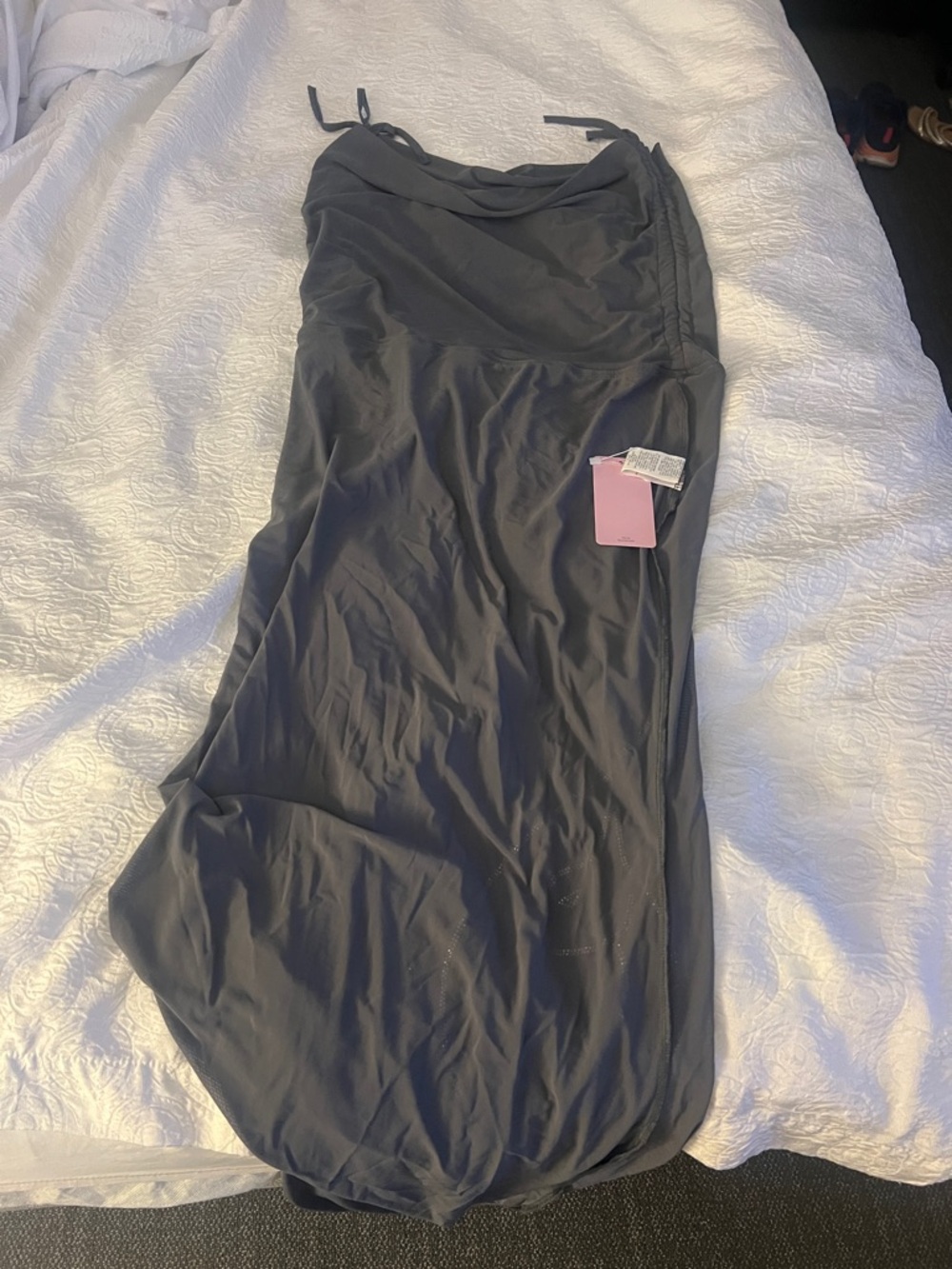 Baby Phat Long Maxi Skirt in Charcoal Gray